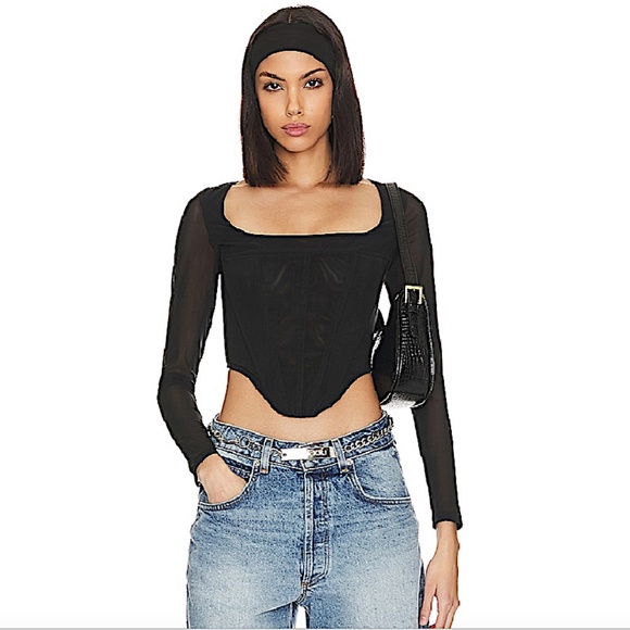 Miaou Tops - Maude Atlas Mesh Corset Top Miaou